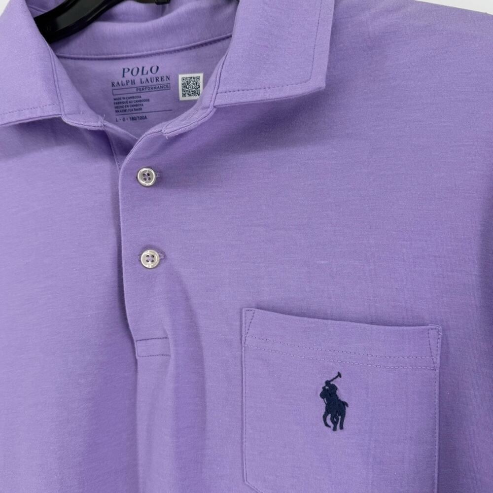 Polo Ralph Lauren Performance Polo Golf Shirt Lavender Men’s Large - Picture 3 of 9